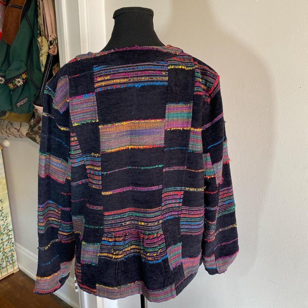Vtg Choices Multicolored Patchwork Jacket - image 3